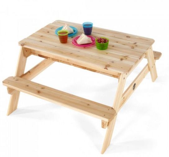 Wooden Sand and Picnic Table