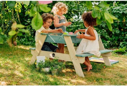 Surfside Sand Pit And Water Wooden Picnic Table