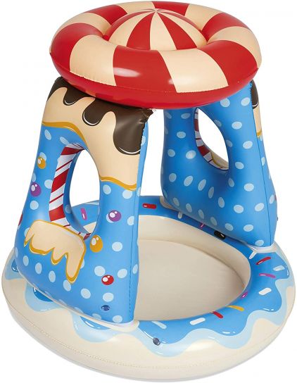 Candyville Toddler Inflatable Paddling Pool with Sunshade