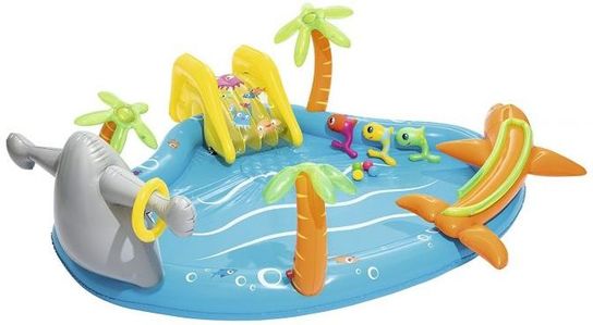 Inflatable Kids Water Play Center - Sea Life Paddling Pool with Multiple Activities by Bestway
