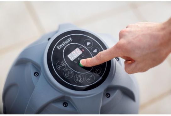 Lay-Z-Spa Milan Wi-Fi Controlled 6 person Hot Tub with Year Round Smart Spa and Freeze Shield