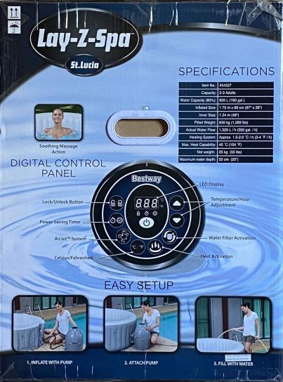 Lay Z Spa St Lucia Inflatable Hot Tub