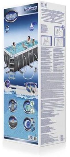 Bestway Power Steel Rectangular Frame Pool Set 13ft 6in x 6ft 7in x 48in- Damaged Box