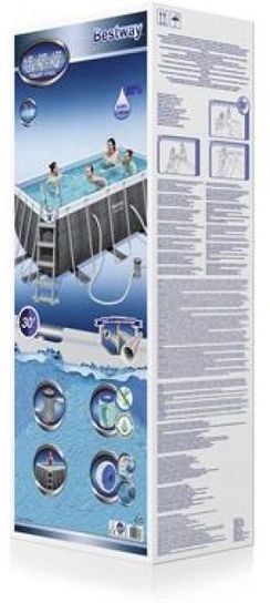 Bestway Power Steel Rectangular Frame Pool Set - 13ft 6in x 6ft 7in x 48in