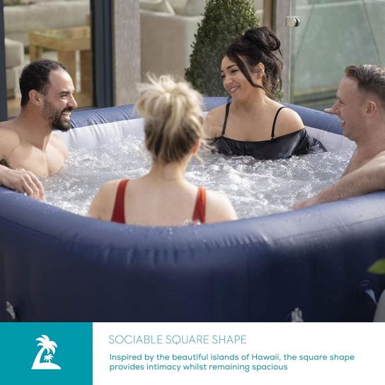 Lay-Z-Spa Hawaii Airjet Hot Tub Inflatable Spa with Freeze Shield Technology
