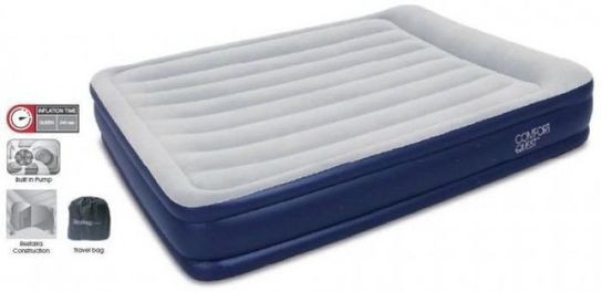 Queen Restaira Premium Air Bed With Built-In Pump 80" x 60" by Bestway