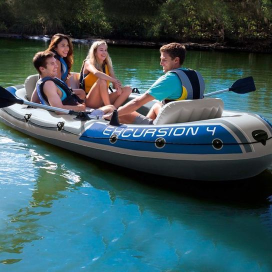 Excursion 4 Boat Set - with oars and pump  - 68324 by Intex