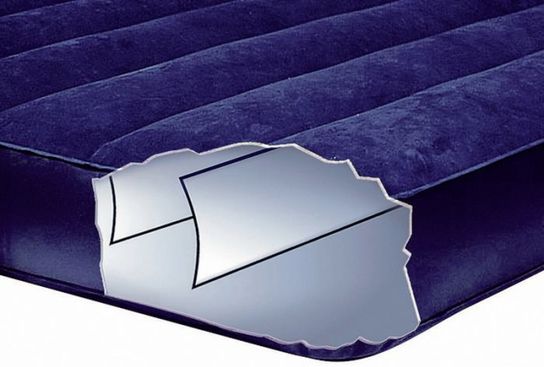 Queen Size Easy Inflate Classic Downy Air Bed 80" x 60" by Intex