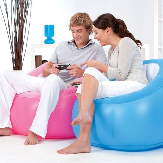 Comfi Cube Blue Inflatable Chair