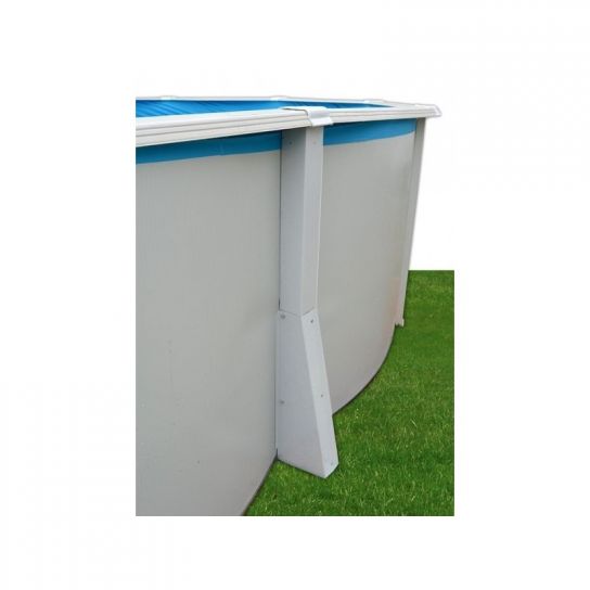 White Coral Ibiza Compact Oval Steel Pool - 7.3m x 3.66m x 1.32m