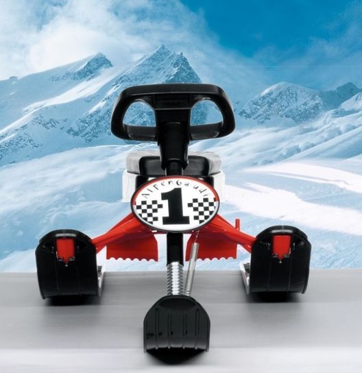 Snow Bike Red Sledge Toboggan 