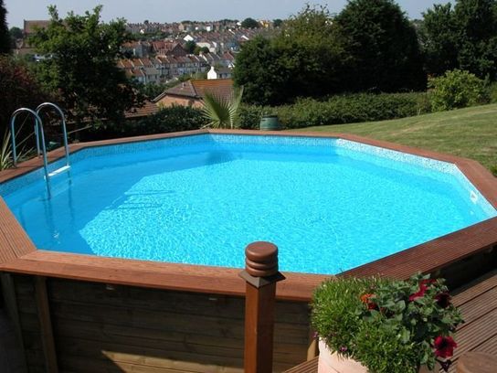 Eco Octagonal Wooden Pool - 5.5m x 5.5m by Plastica