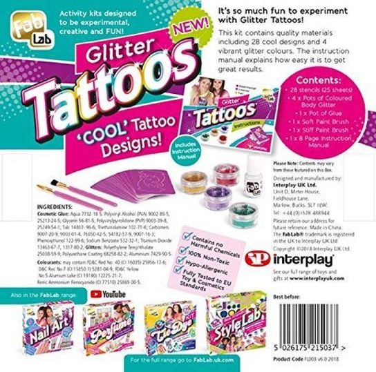FABLAB GLITTER TATTOOS KIT