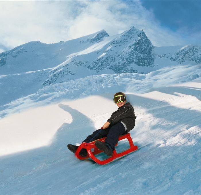 Snow Rodel Blue Sledge Toboggan Plastic Sledges