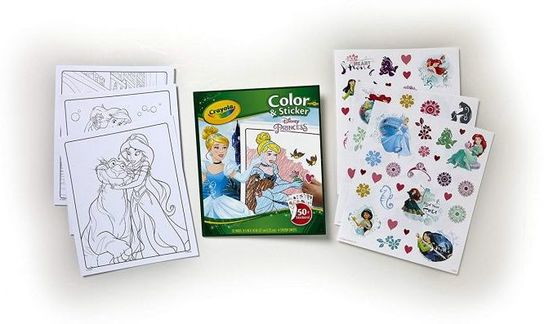 Disney Princess Colour and Sticker Book