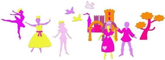 Fuzzy Felt Glitter Princess Set