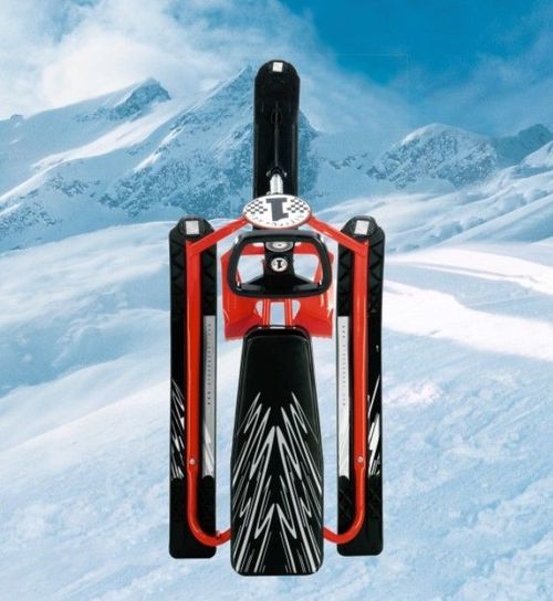 Snow Bike Red Sledge Toboggan 