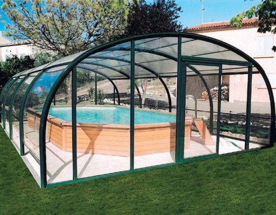 Azteck Maxiwood Oval Wooden Pool - 4m x 5.6m by Zodiac