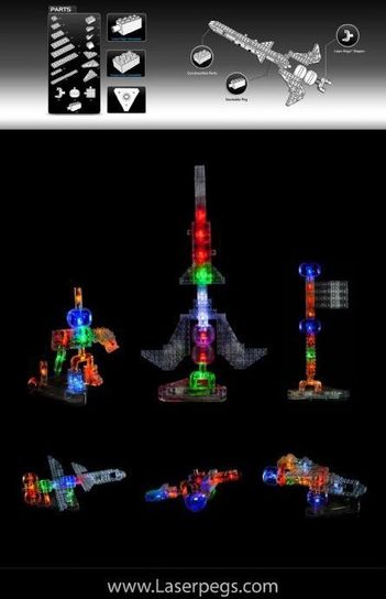 Laser Pegs Rocket- 6 in 1 Kit