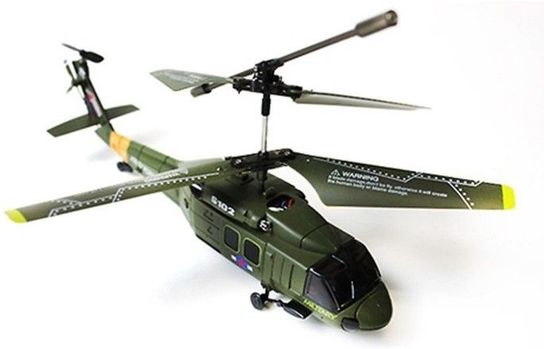 Radio Controlled Syma S102G 3 Channel Black Hawk Helicopter With Gyro