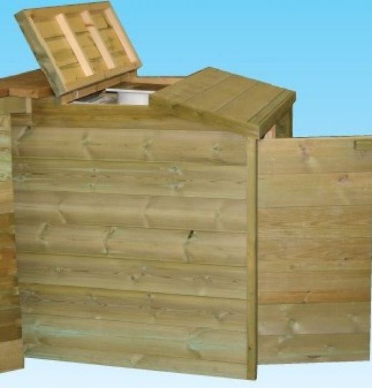 Wooden Pool Filtration Enclosure