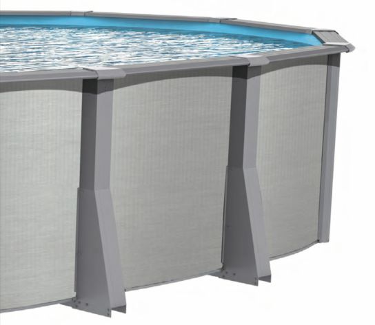 Garden Leisure Pacific Silvermist Oval Steel Pool - 16ft x 10ft