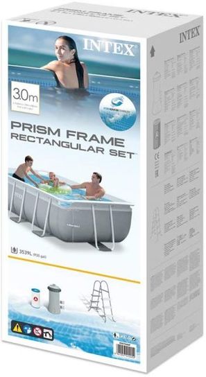 Intex Prism Metal Frame Rectangular Pool 9ft 10in x 5ft 9in x 31 1/2in - 26784NP