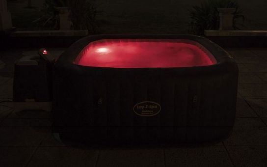 Lay-Z-Spa Maldives HydroJet Pro Square Inflatable Portable Hot Tub Spa - 54173