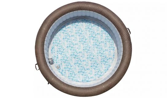 Lay-Z-Spa St Moritz Hot Tub Rattan Design Inflatable Spa with Freeze Shield Technology