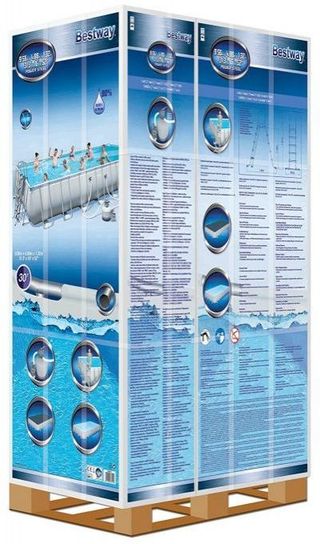 Power Steel Rectangle Frame Pool Filter Pump - 31.3ft x 16ft x 52in by Bestway