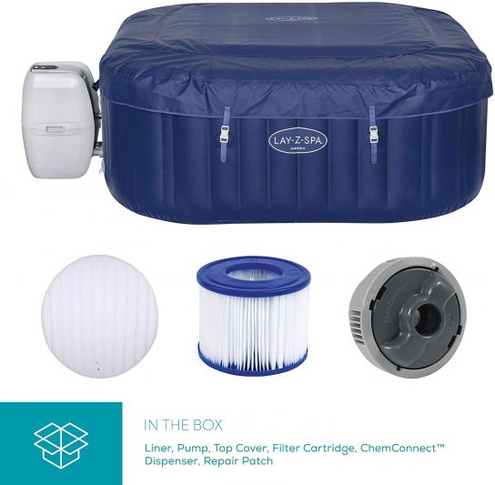 Lay-Z-Spa Hawaii Airjet Hot Tub Inflatable Spa with Freeze Shield Technology