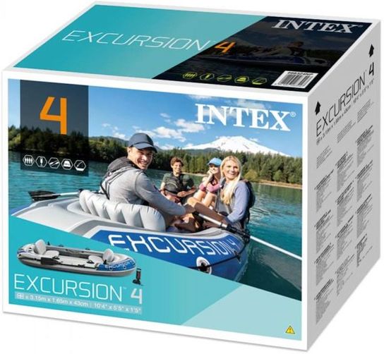 Excursion 4 Boat Set - with oars and pump  - 68324 by Intex
