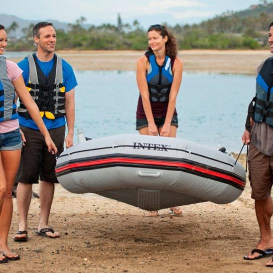 Intex Mariner 4 Inflatable Dinghy Boat With Oars and Pump