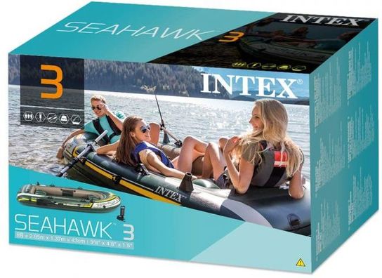 Seahawk 3 Boat Set Wiith Oars And Pump - 68380  by Intex