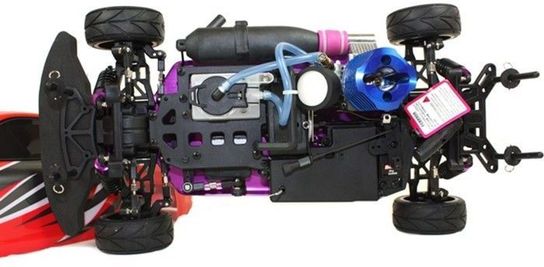 Radio Controlled Nitro Powered 1:10 Scale Porsche - Red