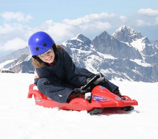 Snow Double Racer Blue Sledge Toboggan