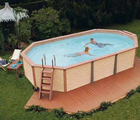 Azteck Maxiwood Rectangular Wooden Pool - 2.44m x 4.95m by Zodiac