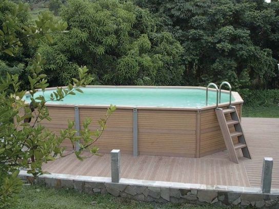 Azteck Maxiwood Oval Wooden Pool - 4m x 7.3m by Zodiac