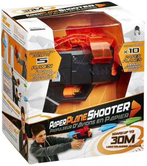 The Ultimate Paper Plane Launcher Shooter Toy - Black and Orange