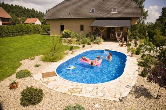 Deluxe Oval Splasher Pool With Sand Filter - 24ft x 12ft