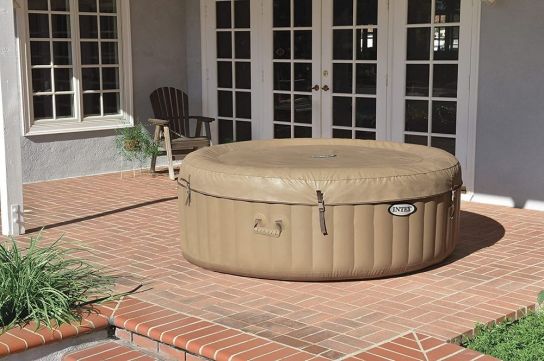 Intex PureSpa Bubble Round 8 Person Inflatable Hot Tub 