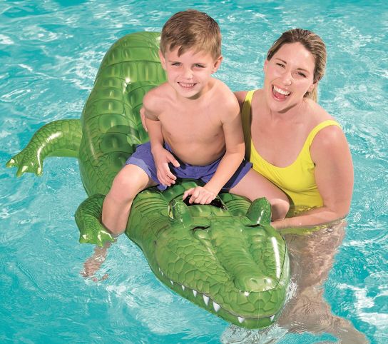 Bestway Inflatable Crocodile Pool Float Ride-On