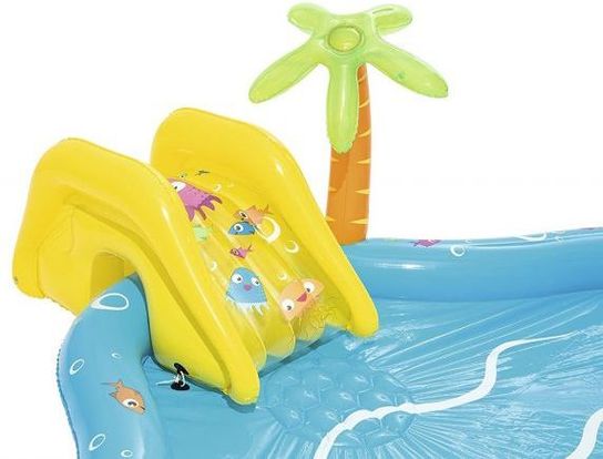 Inflatable Kids Water Play Center - Sea Life Paddling Pool with Multiple Activities by Bestway