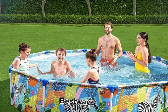 Steel Pro Animal Look Metal Frame Round Pool 10ft x 26in (No Pump)- 56985