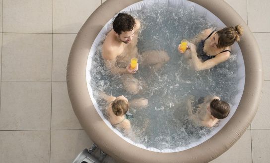 Lay-Z-Spa Palm Springs Hot Tub AirJet Inflatable Spa with Freeze Shield Technology
