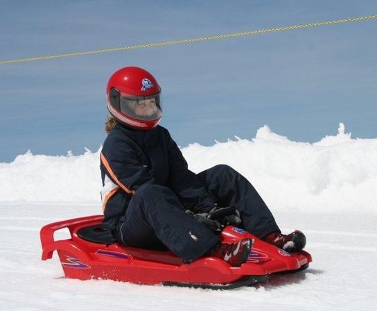 Snow Racer Red Sledge Toboggan