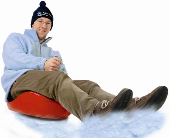 Snow Zipper Red Sledge Toboggan