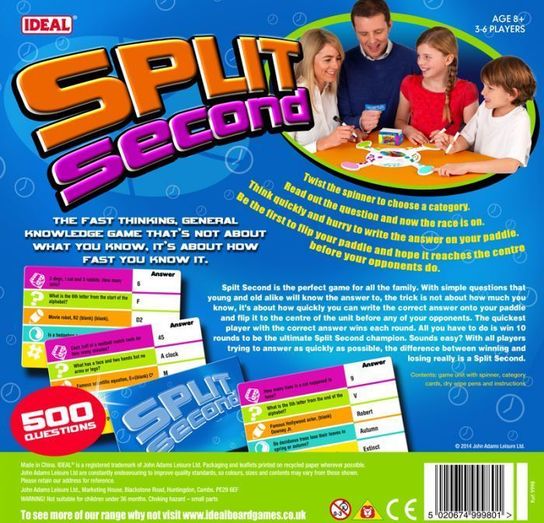 Ideal Split Second Family Quiz Game