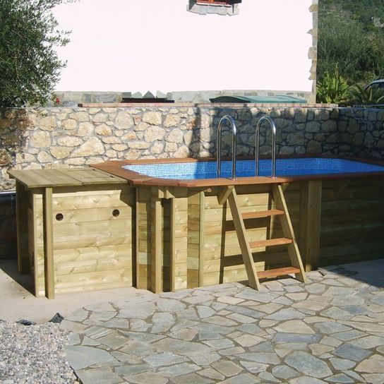 Wooden Exercise Pool With 2.2kW Badu Riva Jet - 2.4m x 3.9m