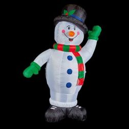 2.4m Inflatable Snowman with Top Hat and Scarf